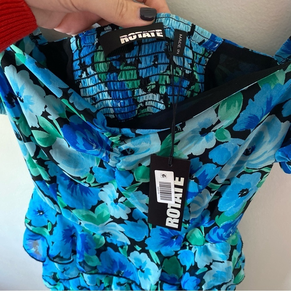 ROTATE Ruffle Puff Sleeve Mini Dress Size 38/US 8 NWT - Picture 6 of 9